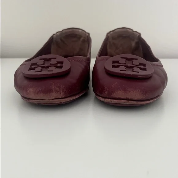 Tory Burch Women's Deep Deep Cherry Flats - Picture 2 of 4